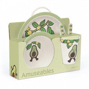 Jellycat Amuseable Avocado Bamboo Set 25 CM X 7 CM | 842701XZM