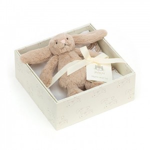 Jellycat Bashful Beige Bunny Gift Set 18 CM X 18 CM | 924701XJT
