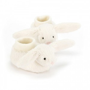 Jellycat Bashful Cream Bunny Booties 10 CM | 165243LAZ
