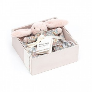 Jellycat Bedtime Blossom Bunny Gift Set 18 CM X 18 CM | 941650UDF