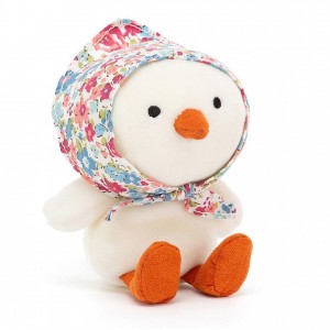 Jellycat Betty Bonnet Cream Chick 11 CM X 5 CM | 048375ZOH