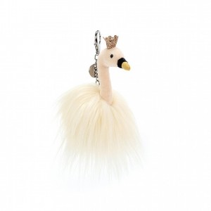 Jellycat Fancy Swan Bag Charm 15 CM X 7 CM | 158760LHK