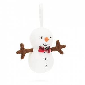 Jellycat Festive Folly Snowman 9 CM X 6 CM | 278659HIB
