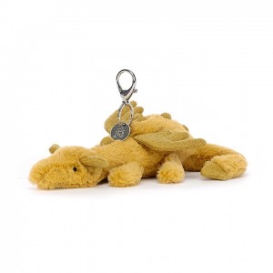 Jellycat Golden Dragon Bag Charm 12 CM X 22 CM | 263589KTP
