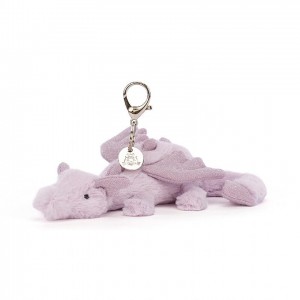Jellycat Lavender Dragon Bag Charm 12 CM X 22 CM | 387690XCY