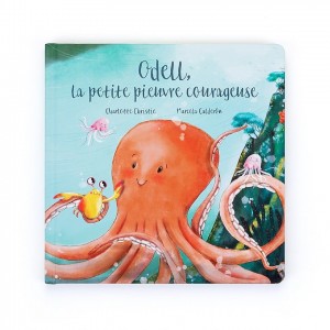 Jellycat Odell La Petite Pieuvre Courageuse Livre 23 CM X 23 CM | 164805QEH