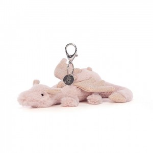 Jellycat Rose Dragon Bag Charm 12 CM X 22 CM | 724068ZQY