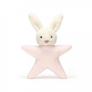 Jellycat Star Bunny Pink Rattle 16 CM X 6 CM | 207164UFN