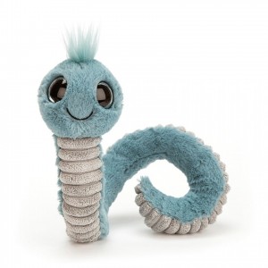 Jellycat Wiggly Worm Blue 16 CM X 7 CM | 921067QZR