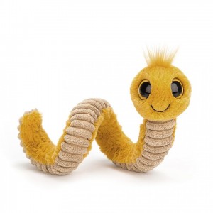 Jellycat Wiggly Worm Yellow 16 CM X 7 CM | 851049IXP
