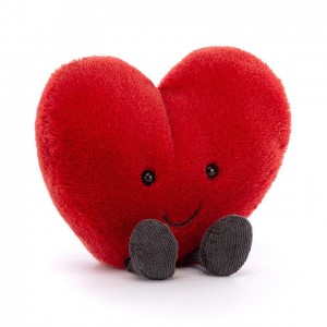 LARGE Jellycat Amuseable Red Heart 17 CM X 19 CM | 389472YVD