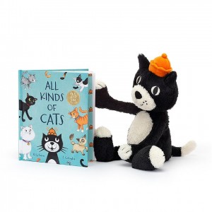 MEDIUM Jellycat All Kinds of Cats Book and Jellycat Jack | 169350PBI