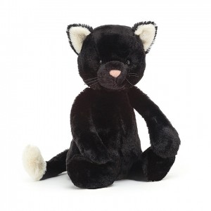 MEDIUM Jellycat Bashful Black Kitten 31 CM X 12 CM | 026587WFA