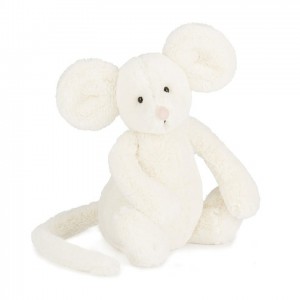 MEDIUM Jellycat Bashful Cream Mouse 31 CM X 12 CM | 827690QBE