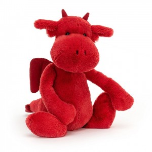 MEDIUM Jellycat Bashful Red Dragon 31 CM X 12 CM | 879206WTP