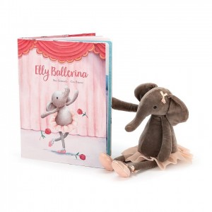 MEDIUM Jellycat Elly Ballerina Book and Dancing Darcey Elephant | 521864JHV