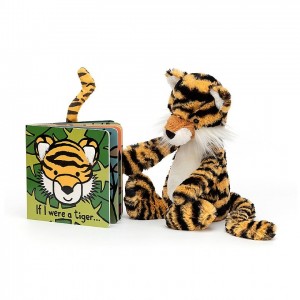 MEDIUM Jellycat If I Were A Tiger Book and Bashful Tiger | 514306XUH