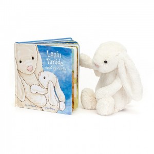MEDIUM Jellycat Lapin Timide Veut Grandir & Bashful Cream Bunny | 453689WEO