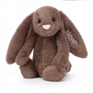 MEDIUM Jellycat Personalised Bashful Fudge Bunny 31 CM X 12 CM | 051793UPX