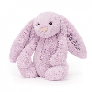 MEDIUM Jellycat Personalised Bashful Lilac Bunny 31 CM X 12 CM | 207851MSG