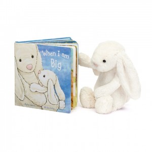 MEDIUM Jellycat When I am Big Book and Bashful Cream Bunny | 952608ZNV