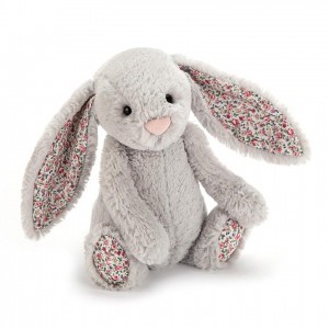 SMALL Jellycat Bashful Blossom Silver Bunny 18 CM | 048916CSJ