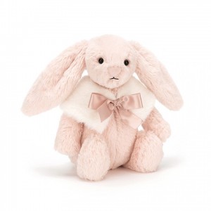 SMALL Jellycat Bashful Blush Snow Bunny 18 CM X 8 CM | 786910UTP