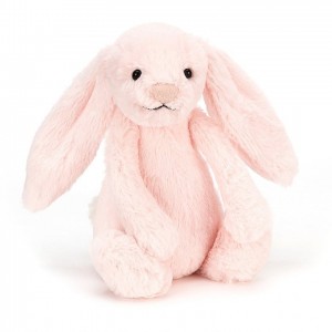 SMALL Jellycat Bashful Pink Bunny Rattle 18 CM X 9 CM | 209364EWX