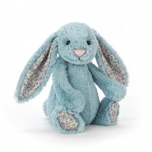 SMALL Jellycat Blossom Aqua Bunny 18 CM X 9 CM | 142650KHC