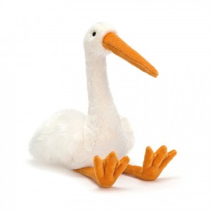 SMALL Jellycat Bobby Stork Baby 33 CM X 10 CM | 489607PAH
