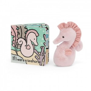 SMALL Jellycat If I Were A Seahorse Book and Sienna Seahorse | 569741NYC